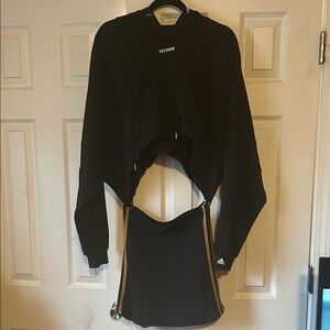 how does the blue black dress work Adidas Ivy Park 1/2 Zip Latex Dress  bei HYPENEEDZ kaufen